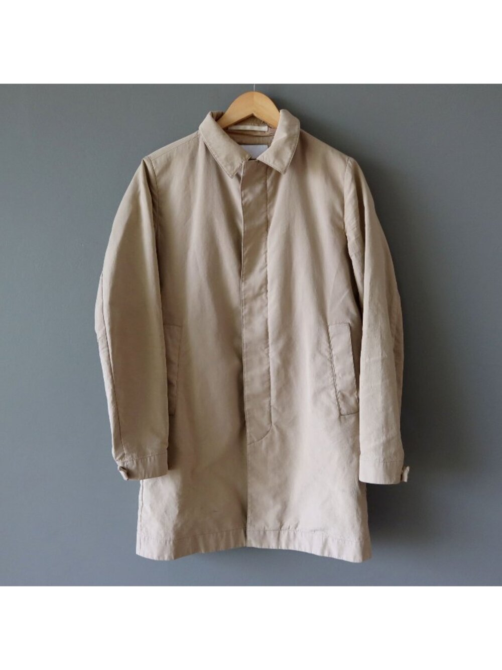 Norse Projects Thor Rain Coat Mens Small Beige Khaki Trench Mac Jacket